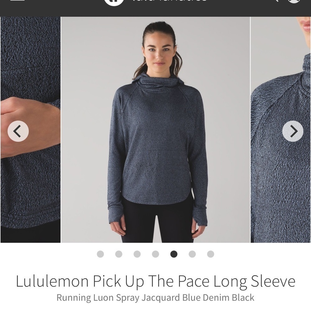 Lululemon Pick Up The Pace Running Luon Spray Jacquard Blue Denim Black